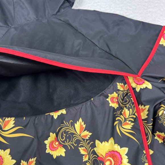 Nike Floral Windrunner Jacket Women's Medium Full Zip Vented Sportswear Black - Picture 4 of 11